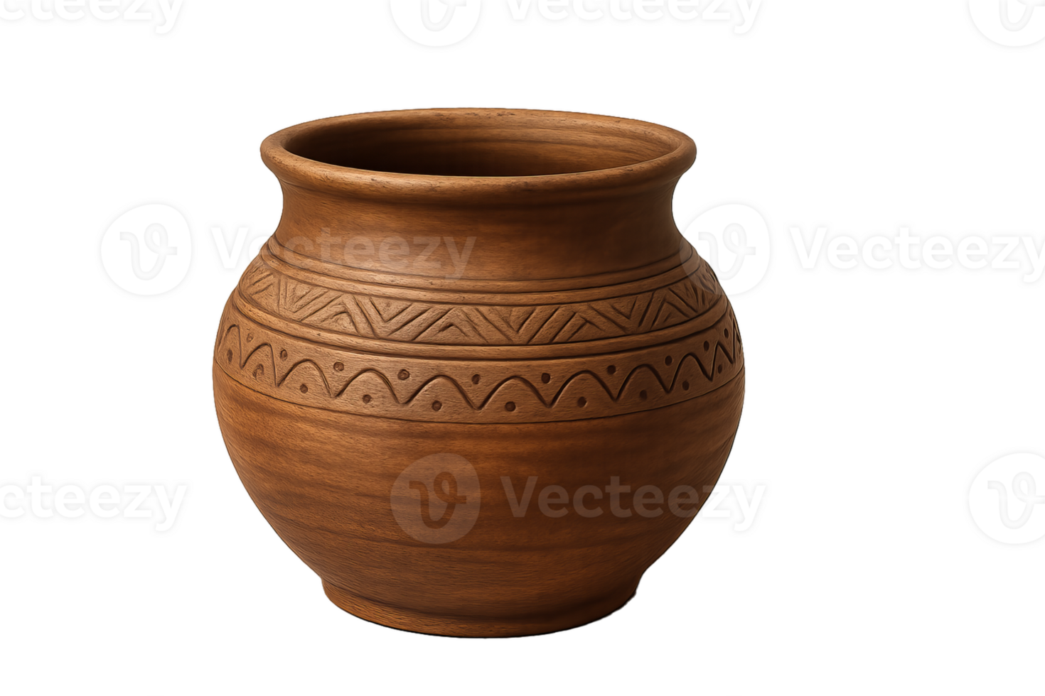 Simple Artisanal Pottery Showcase with Intricate Patterns and Textures png