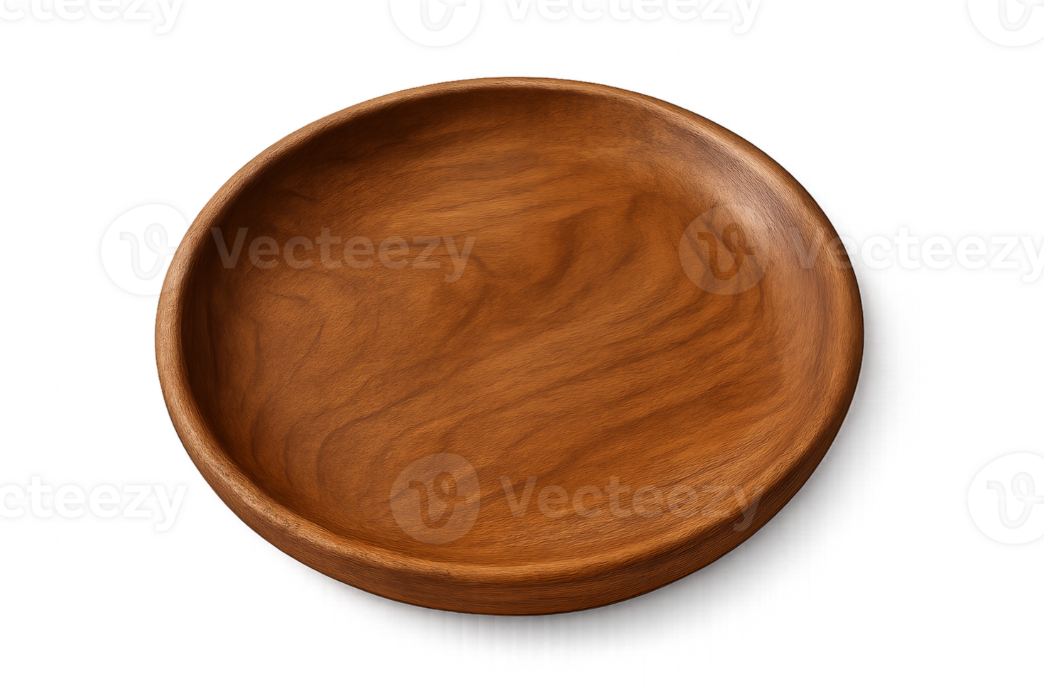 Handcrafted Wooden Plate with Simple Design for Home Decor png
