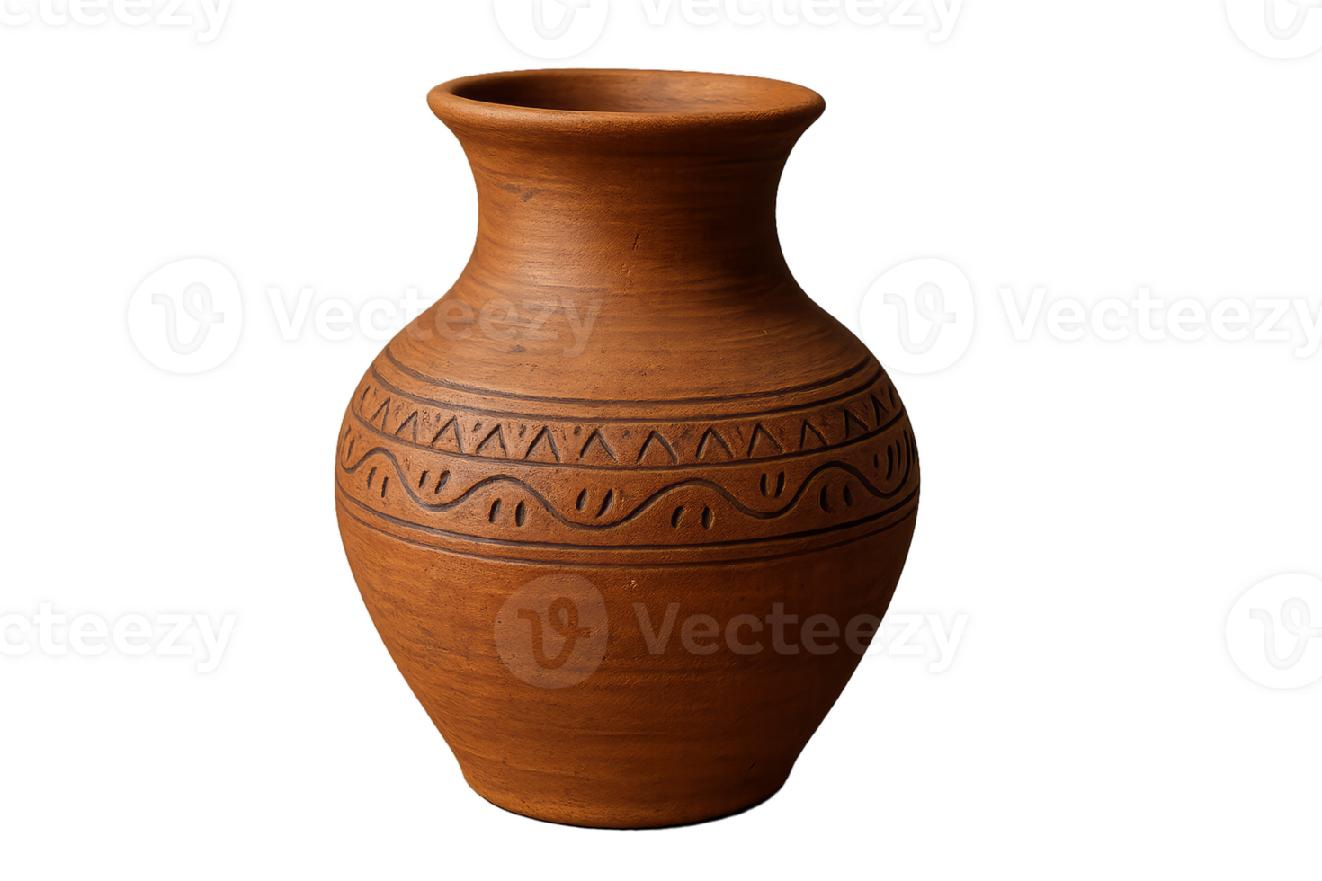 Handmade Terracotta Vase with Simple Design and Elegant Patterns png