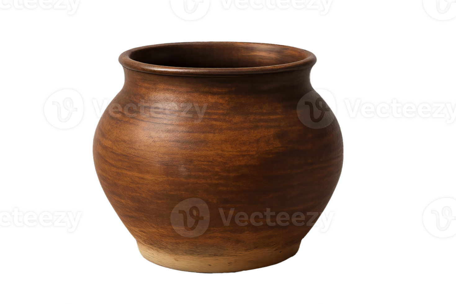 Handmade Ceramic Pot in Simple Design with Earthy Color Tones png