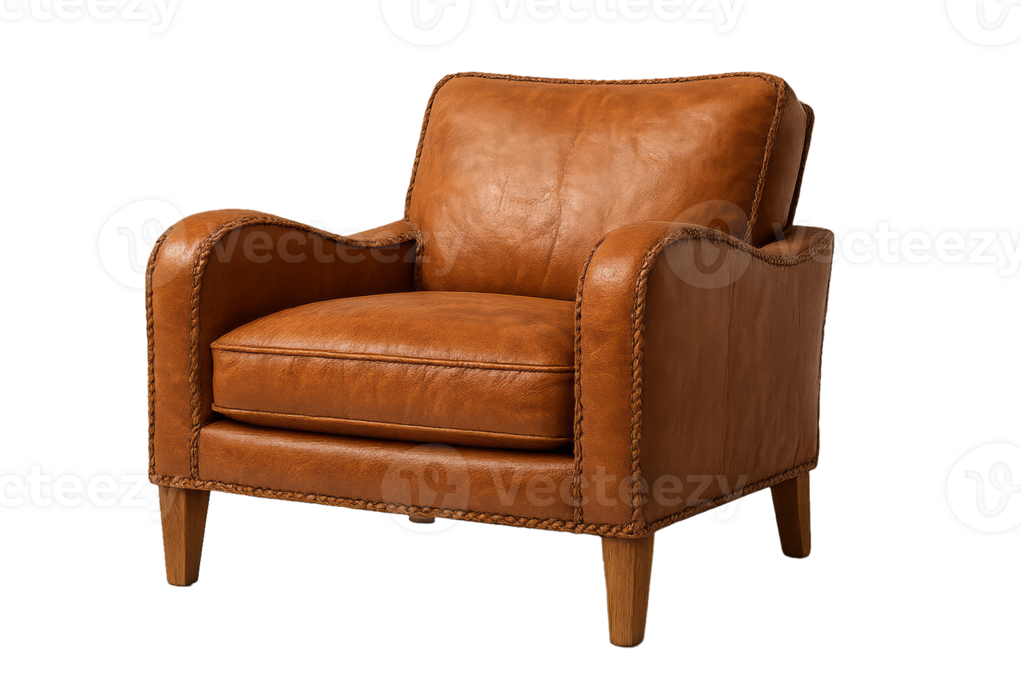 Handcrafted Leather Chair with Simple Design and Elegant Style png