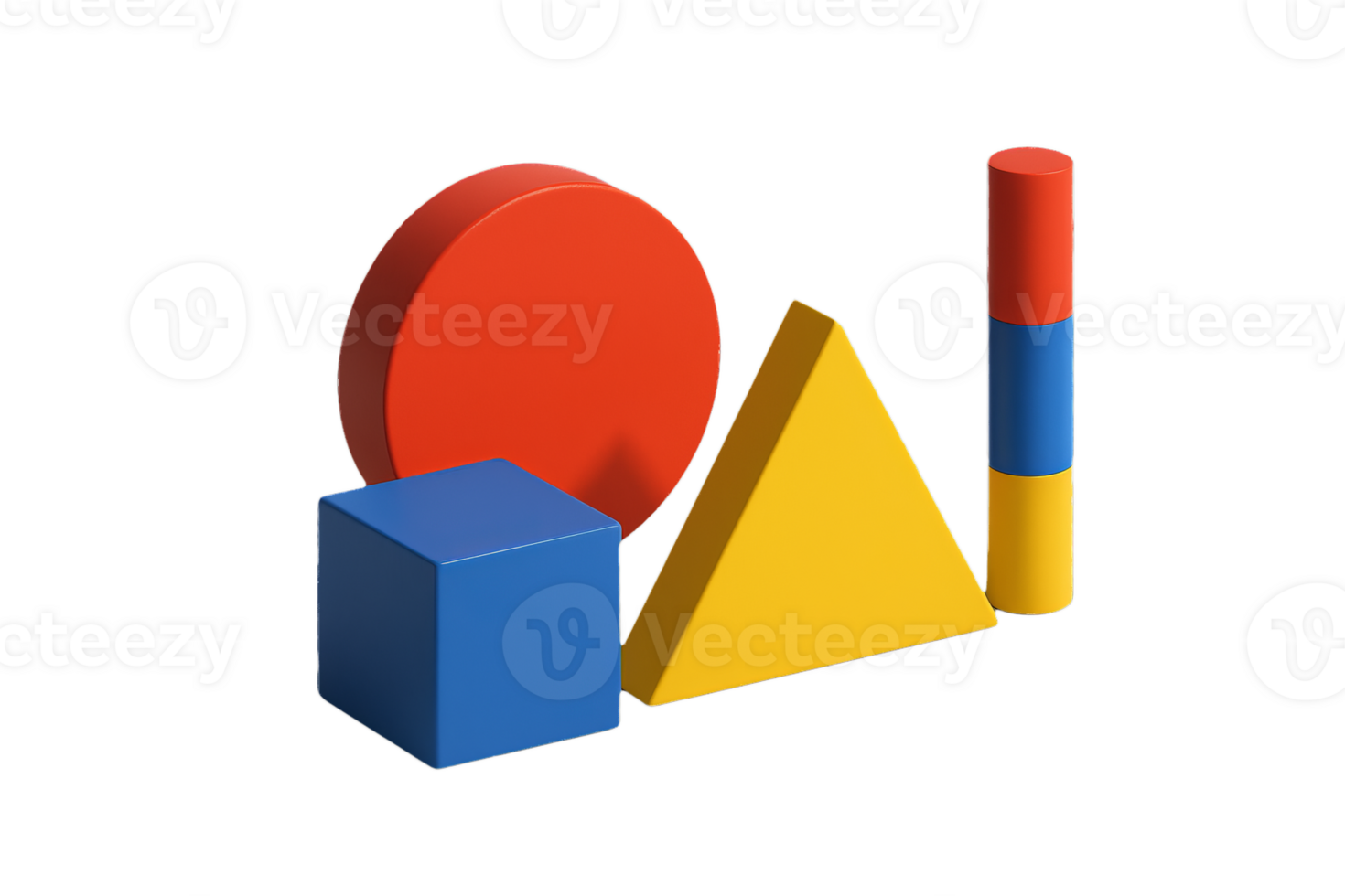 Abstract 3D Geometric Shapes for Modern Design Exploration png