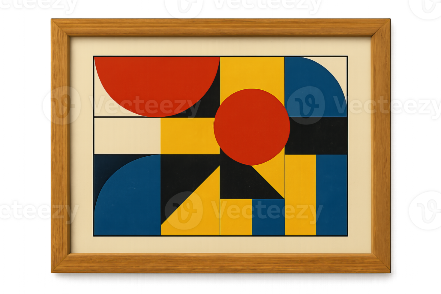 Abstract Geometric Art Inspired by Bauhaus Design Principles png