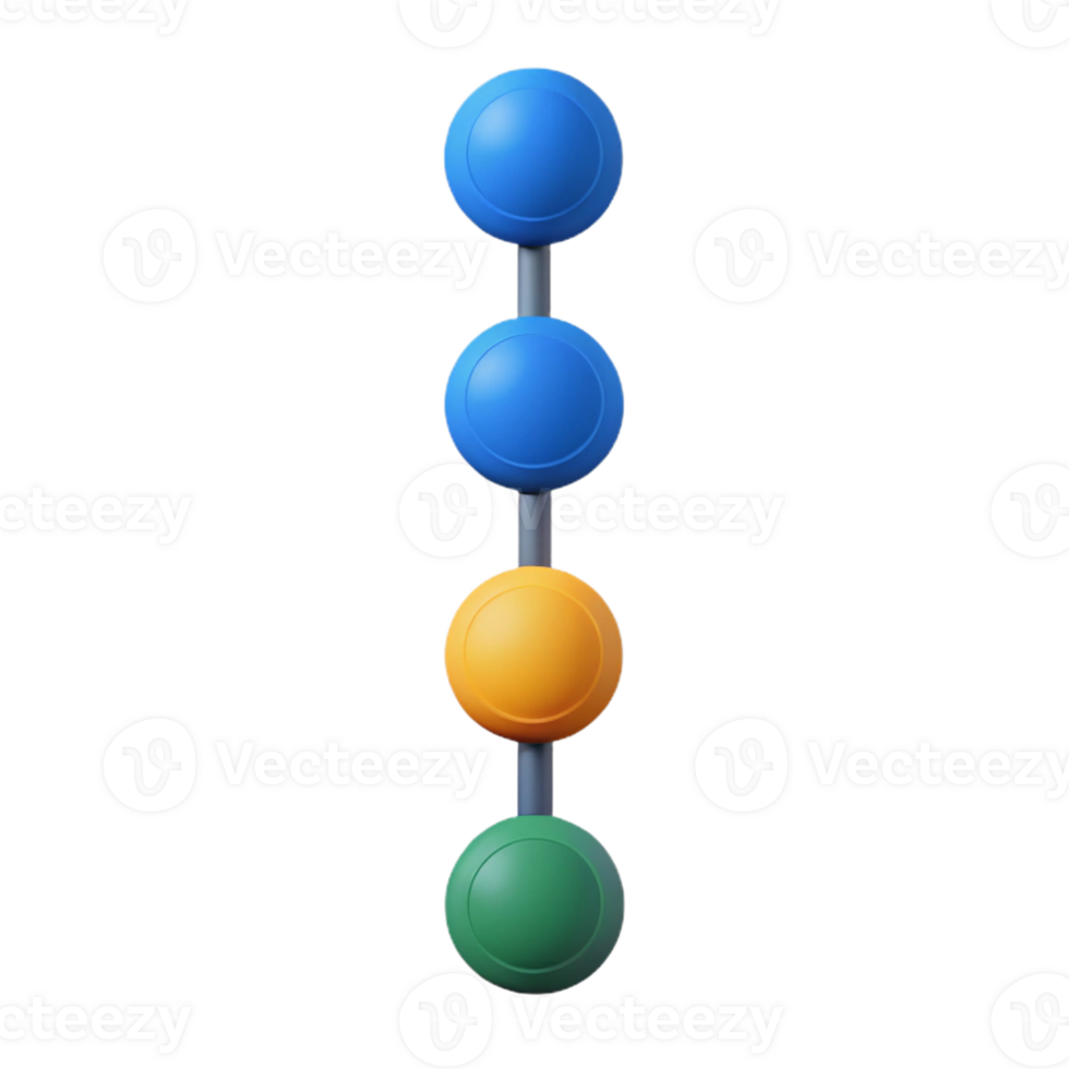 rare creative Vertical timeline with four circular milestones. Single-weight stroke, flat color, with Scalable Design. flawless png