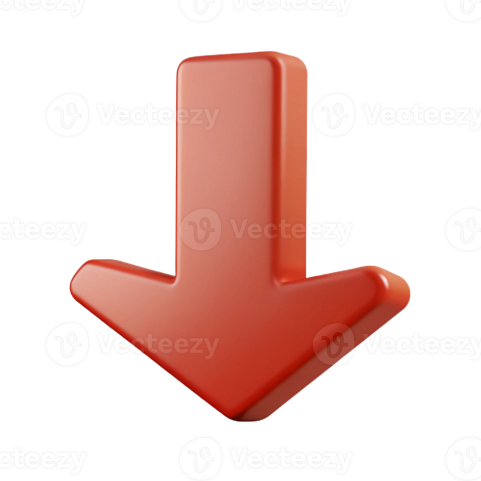 splendid dreamy impressionist Downward pointing arrow symbolizing decline. Clean lines, flat color, single-weight stroke with Scalable Design. perfect clarity png