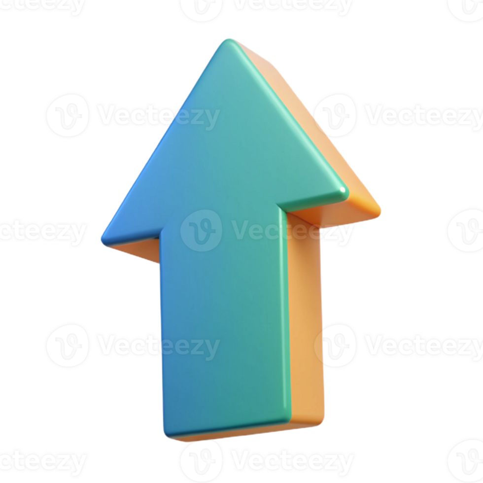 timeless creative Arrow pointing upwards, composed of geometric shapes. Flat color, scalable, crisp edges with Scalable Design. exclusive png