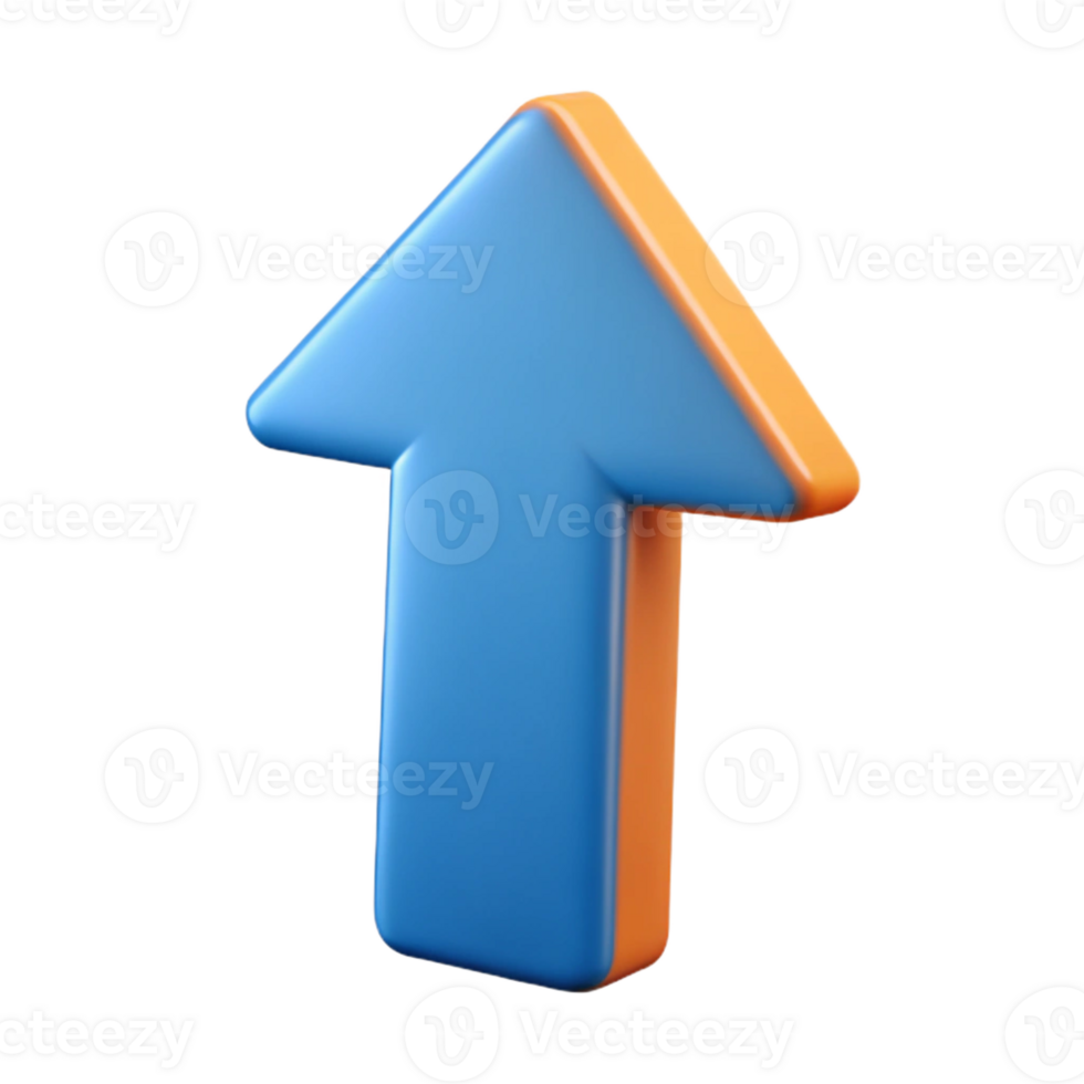 quintessential geometric Arrow up icon. Straight upward arrow. Minimal design, crisp edges with Scalable Design. 4K png