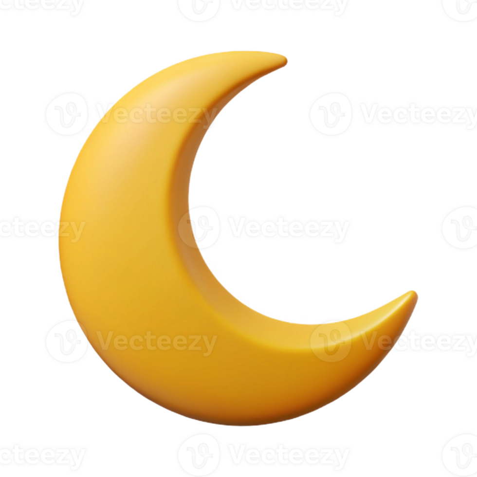 mesmerizing notable Crisp edges illustration of a crescent moon. Flat color, minimal with Scalable Design. png