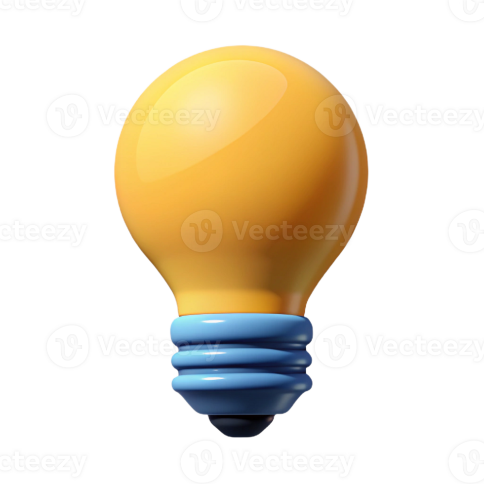 joyful wonderful Crisp edges monoline lightbulb. Single-weight stroke, flat color, with Scalable Design. genuine png