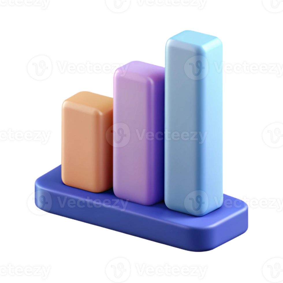 reflective splendid Stylized bar graph with rounded corners. Single-weight stroke, minimal with Scalable Design. authentic png