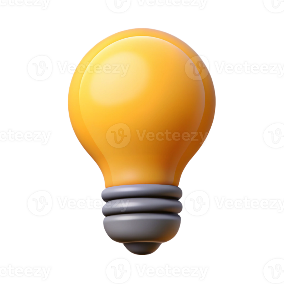impressive traditional Lightbulb icon. Minimal design, single-weight stroke, flat color. with Scalable Design. crisp png