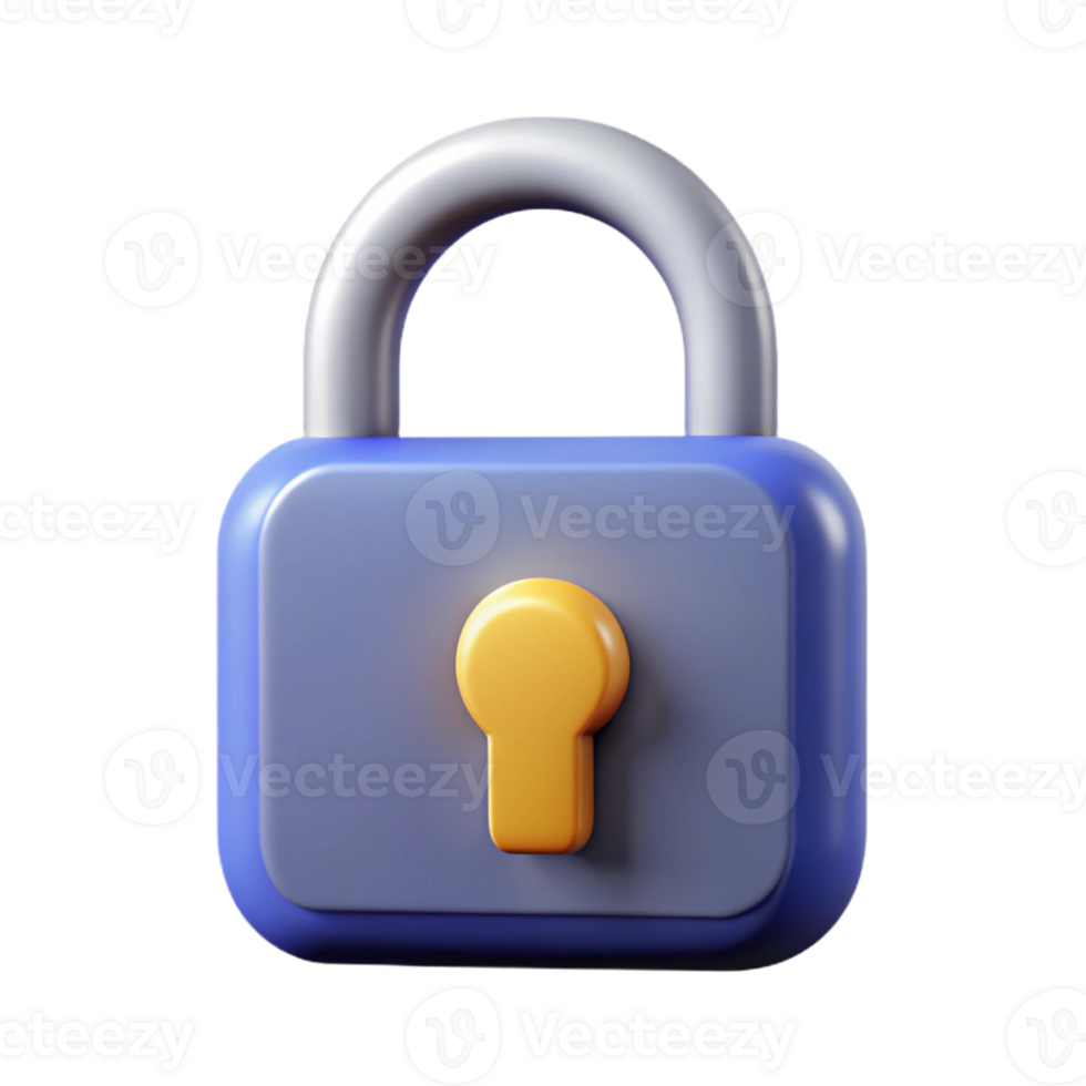 vibrant inspired Simple lock icon. Security and protection. Crisp edges, flat color. with Scalable Design. png