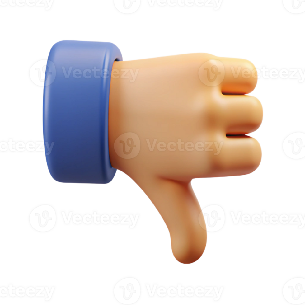 wonderful romantic baroque Thumbs down icon. Hand with thumb lowered. Flat color with Scalable Design. high quality png