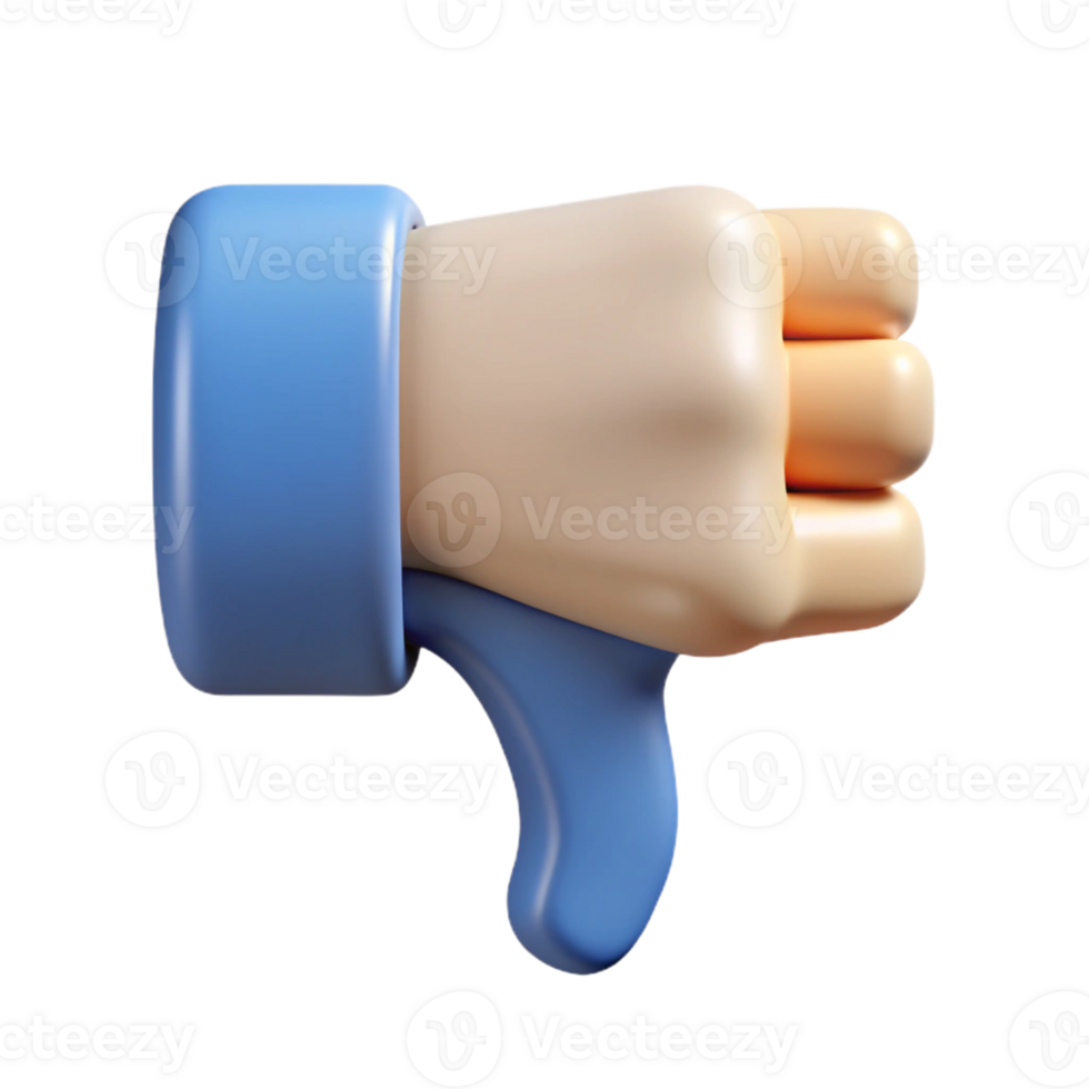 gorgeous surreal Thumbs down icon. Crisp edges, flat color, single-weight stroke with Scalable Design. fine detail png