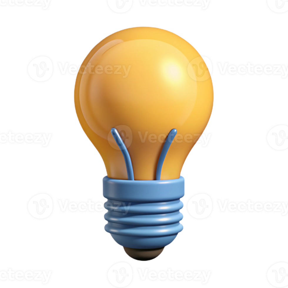stunning quintessential Lightbulb with a filament. Single-weight stroke, flat color, with Scalable Design. png