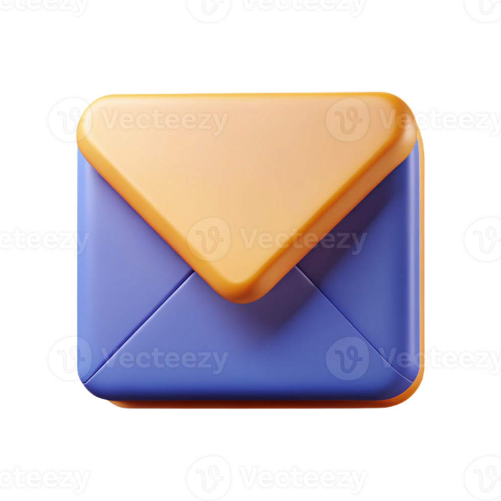 pristine geometric Envelope icon with a triangular flap. Clean lines, flat color, with Scalable Design. high resolution png