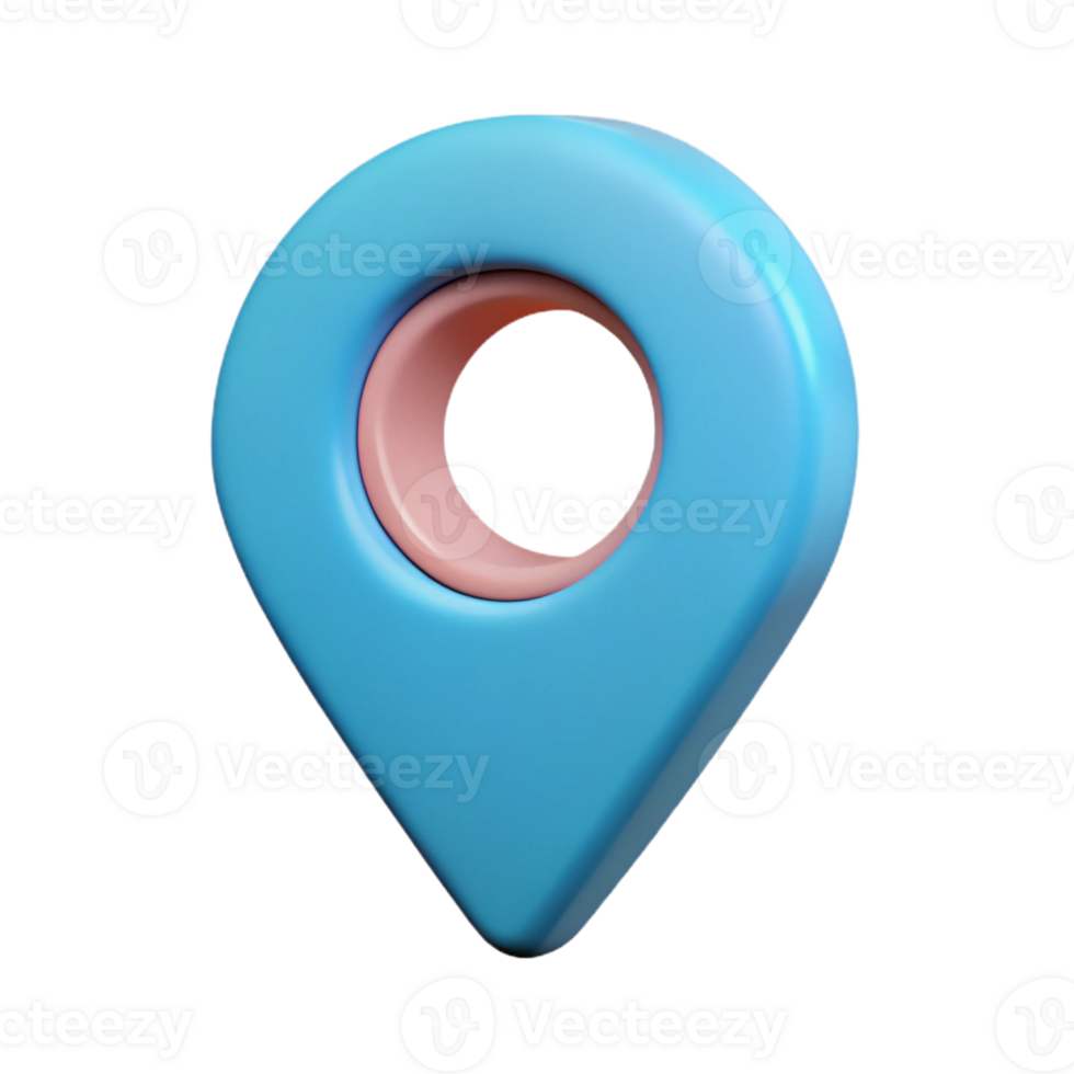 reflective breathtaking Location pin icon. Geometric, single-weight stroke, flat color. Minimal design with Scalable Design. exclusive png