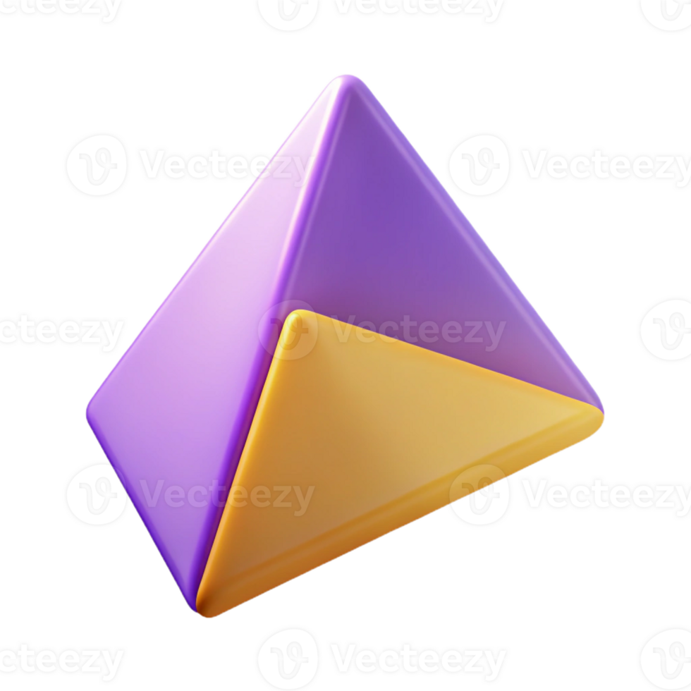 sumptuous impressionist Geometric triangle icon. Single-weight stroke, crisp edges. Flat color, minimal with Scalable Design. flawless png