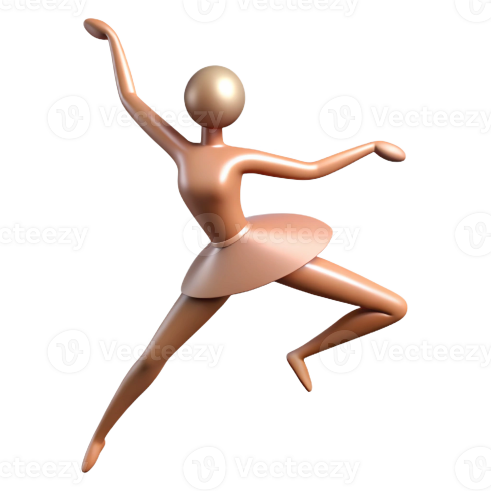 striking acclaimed Minimal silhouette of a ballet dancer. Single-weight stroke, with Scalable Design. png