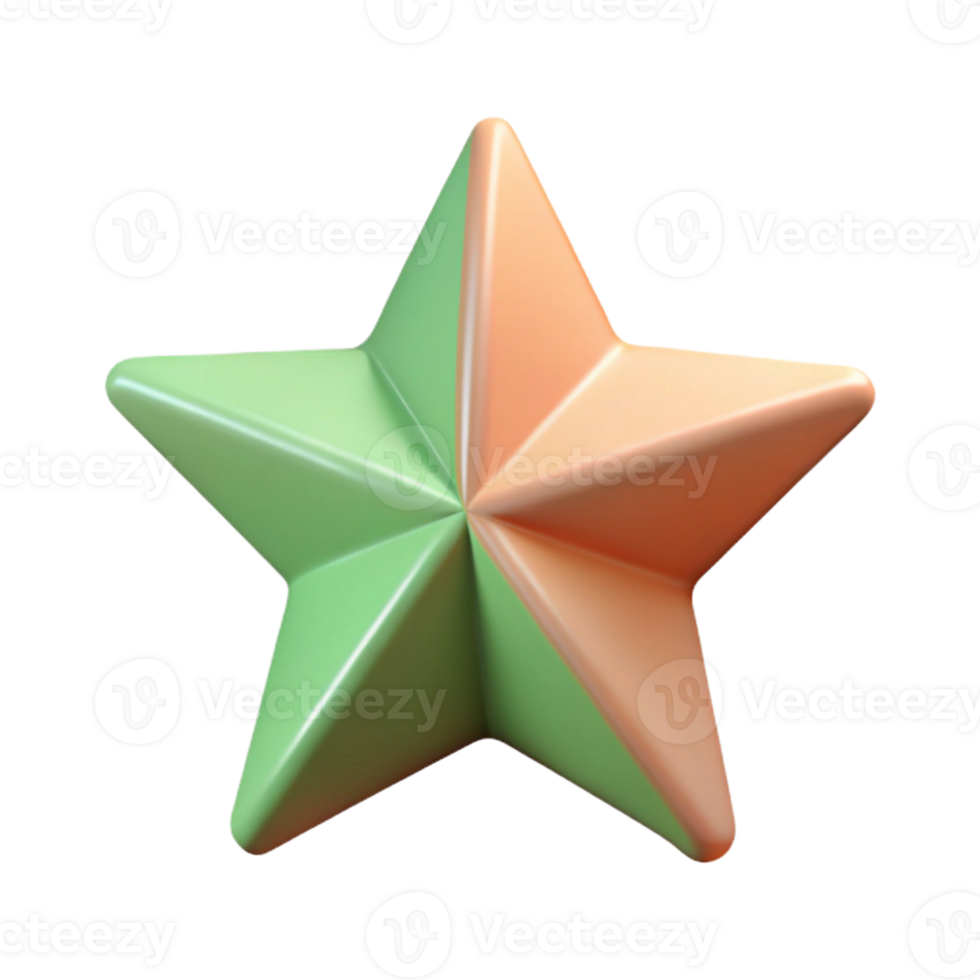 timeless urban Pictogram of a star. Geometric, flat color, crisp edges with Scalable Design. studio quality png