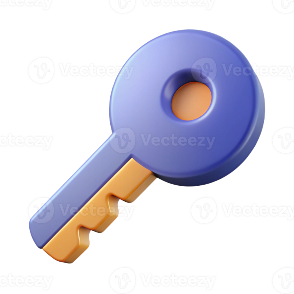 passionate splendid Key icon with a circular head and serrated edge. Flat color, clean lines, with Scalable Design. sharp png
