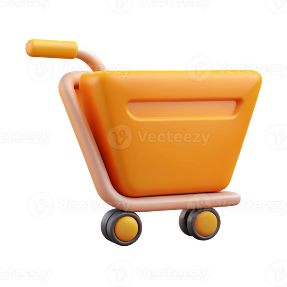 passionate mesmerizing Minimalist shopping cart icon, crisp edges, flat color with Scalable Design. authentic png