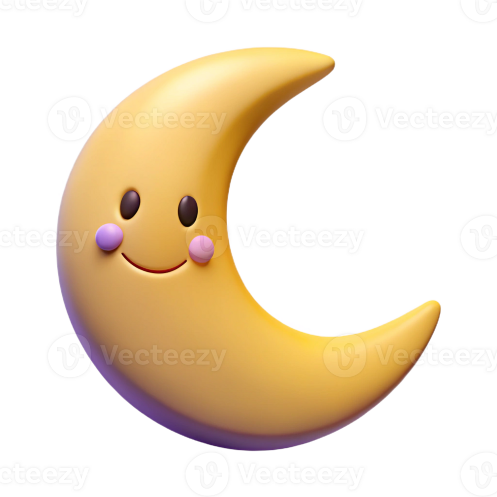 sumptuous gothic Smiling crescent moon character with pointed tips. Clean lines, flat color, minimal design with Scalable Design. professional png