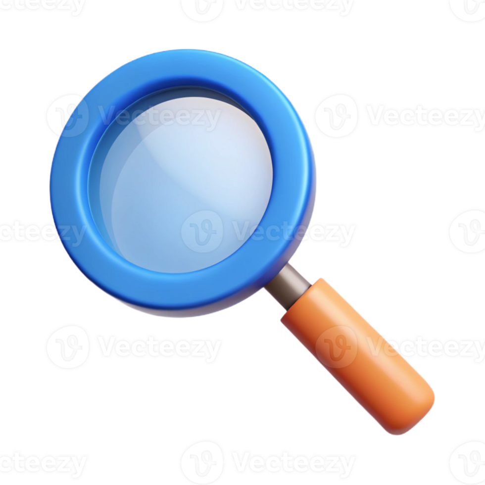 inspired modern Magnifying glass. Crisp edges, single-weight stroke, flat color with Scalable Design. high resolution png