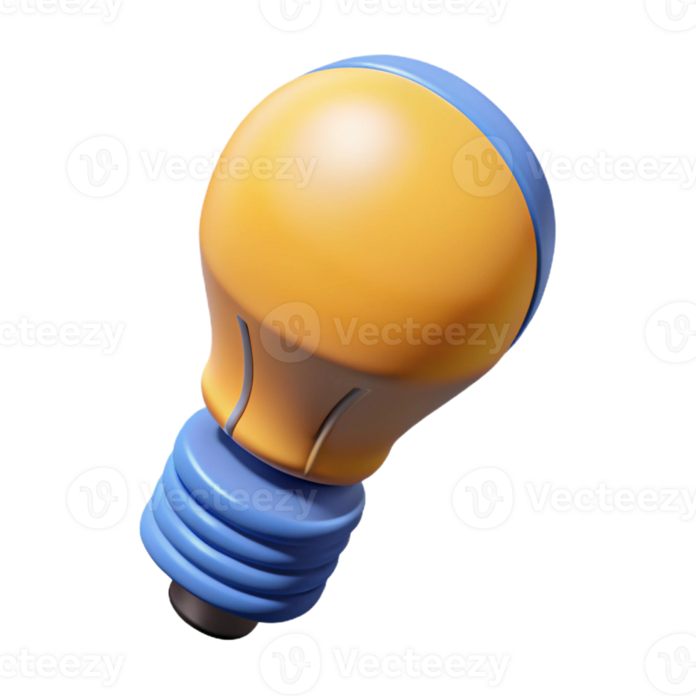 romantic enchanting Flat color isometric lightbulb with clean lines and with Scalable Design. professional png