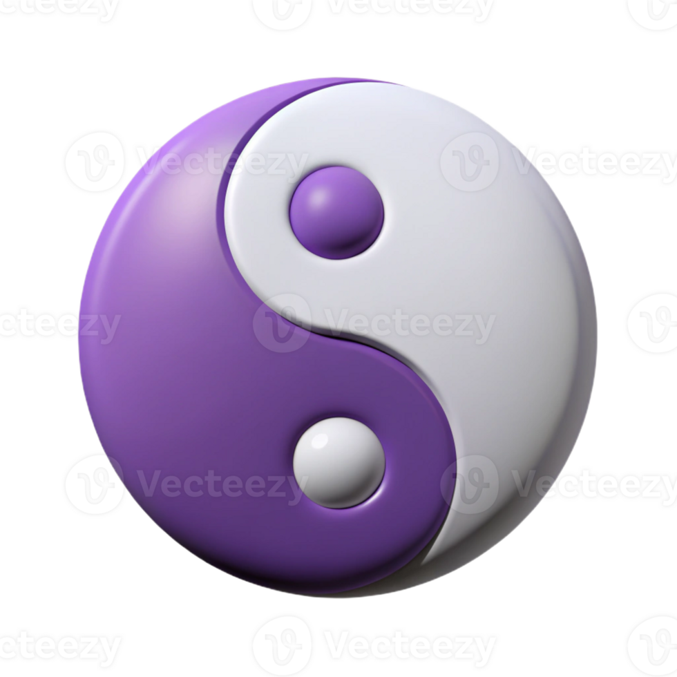 peaceful sumptuous Symmetrical silhouette of a yin-yang symbol. Single-weight stroke, flat color, crisp edges with Scalable Design. detailed png