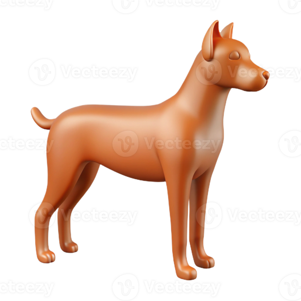 whimsical spectacular Clean lines outline of a simple dog. Flat color, with Scalable Design. 8K png