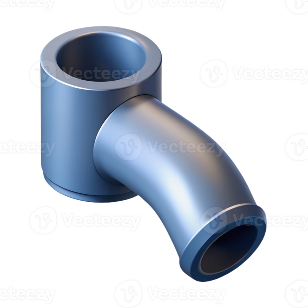 pristine dynamic tropical Scalable technical drawing of a pipe elbow. Single-weight stroke, crisp edges with Scalable Design. premium png