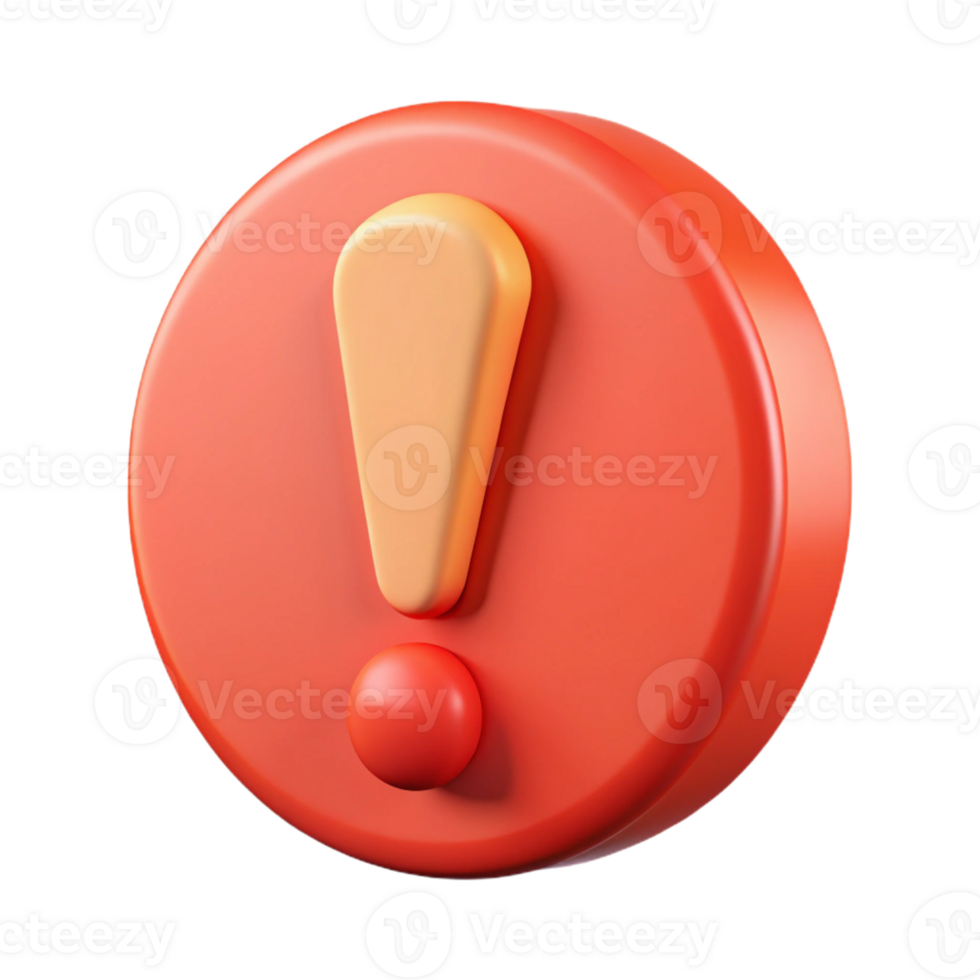 harmonious impressive Symmetrical exclamation mark. Crisp edges, flat color, minimal design with Scalable Design. 8K png
