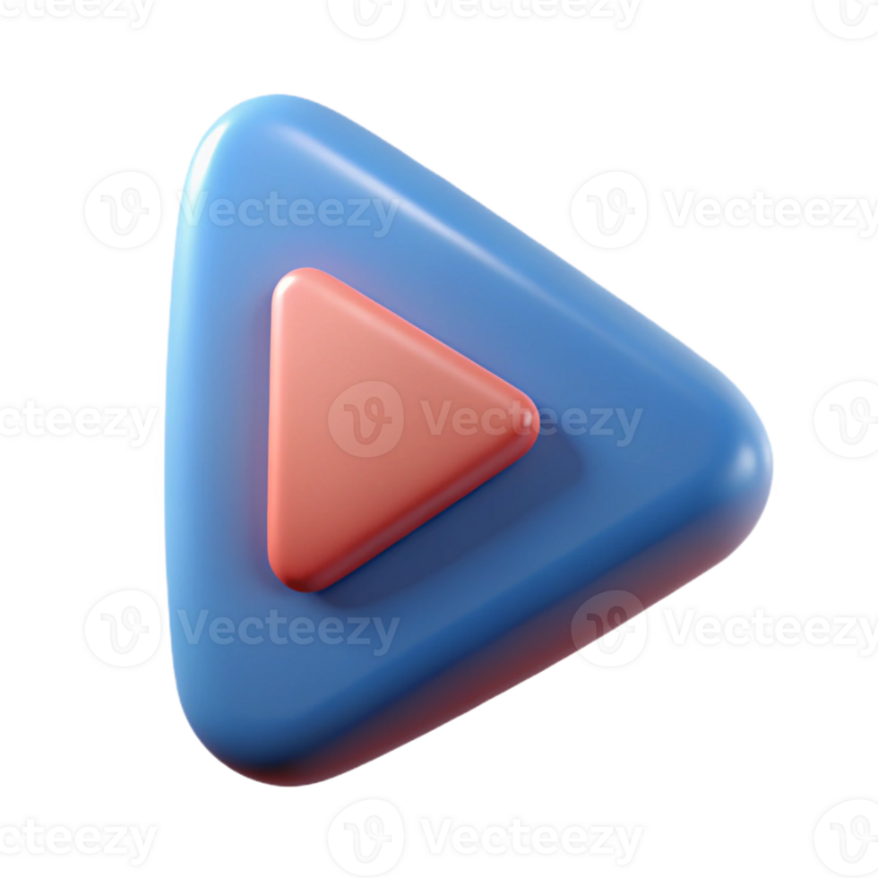 impressive whimsical retro Play button icon. Symmetrical, geometric, single-weight stroke. Flat color with Scalable Design. masterfully captured png