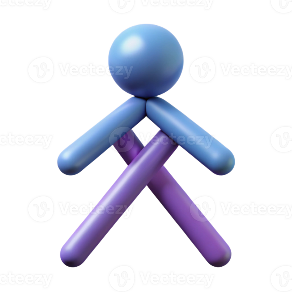 sought-after surreal Minimalist character formed by two intersecting lines. Single-weight stroke, with Scalable Design. studio quality png