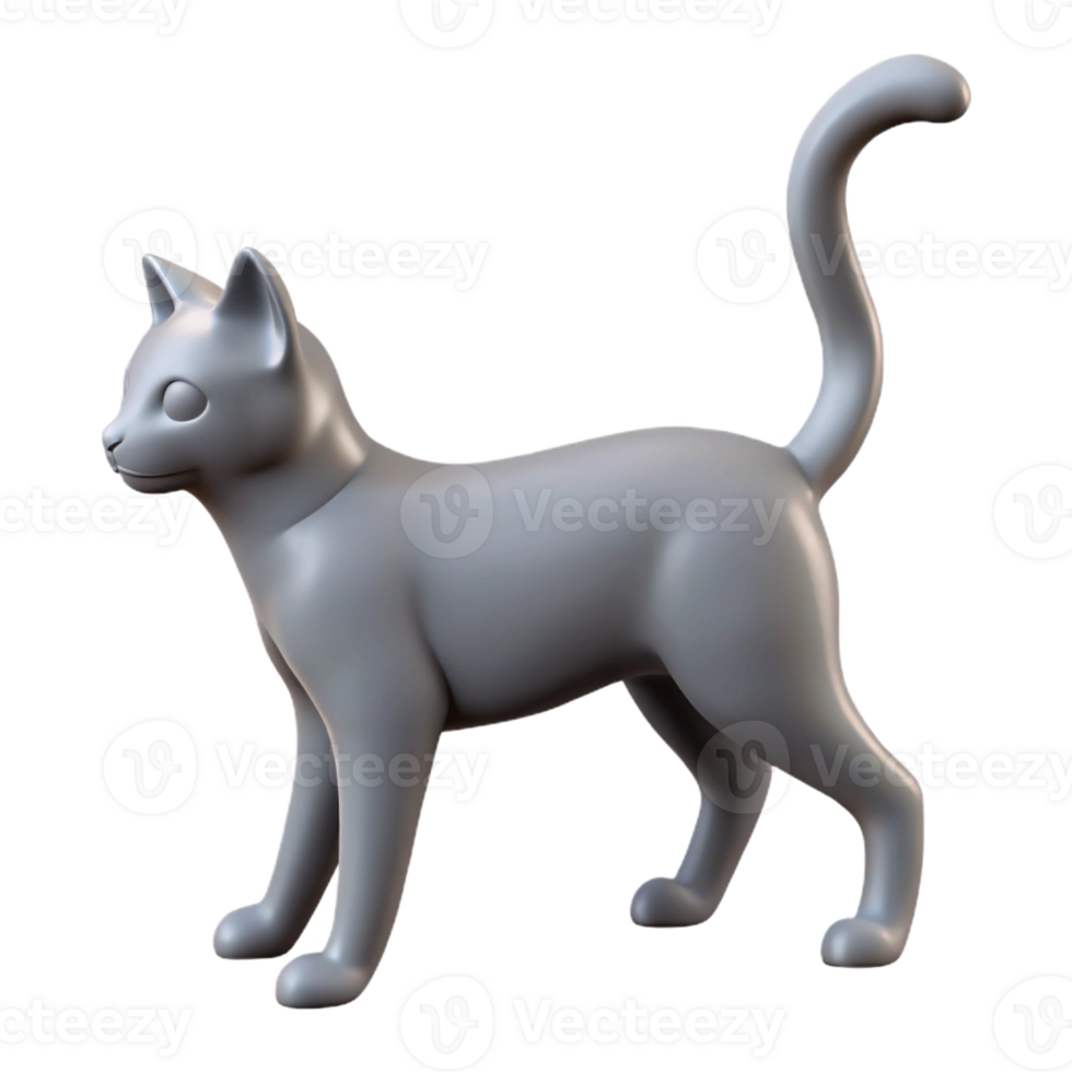magnificent bohemian Silhouette of a playing cat. Clean lines, with Scalable Design. handcrafted png