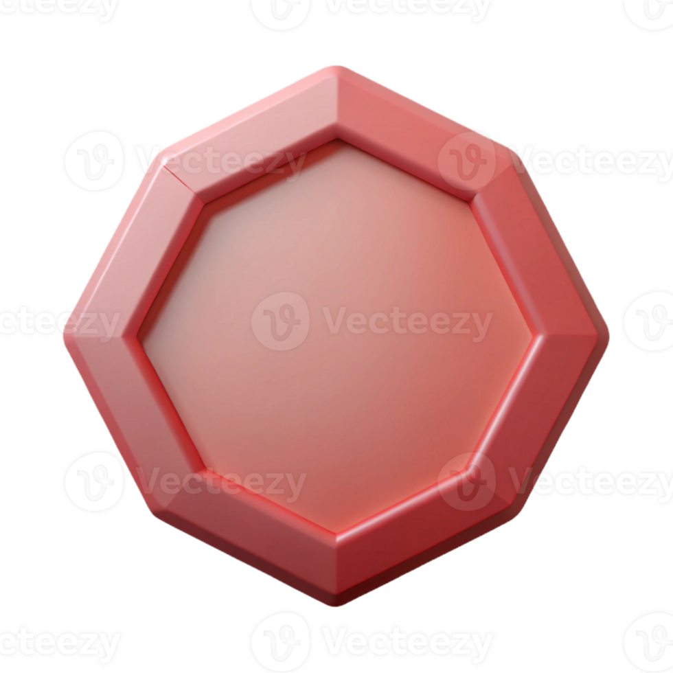 striking calm classic Geometric octagon. Stop sign shape. Clean lines, flat color. Single-weight stroke with Scalable Design. 4K png