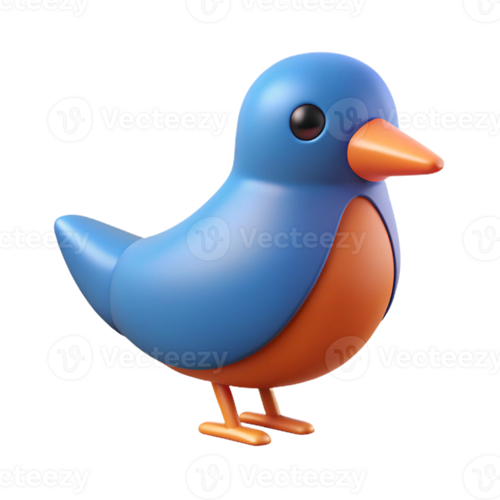 melancholic magnificent Simple bird with triangular beak, circular body. Scalable, flat color, single-weight stroke with Scalable Design. sharp png