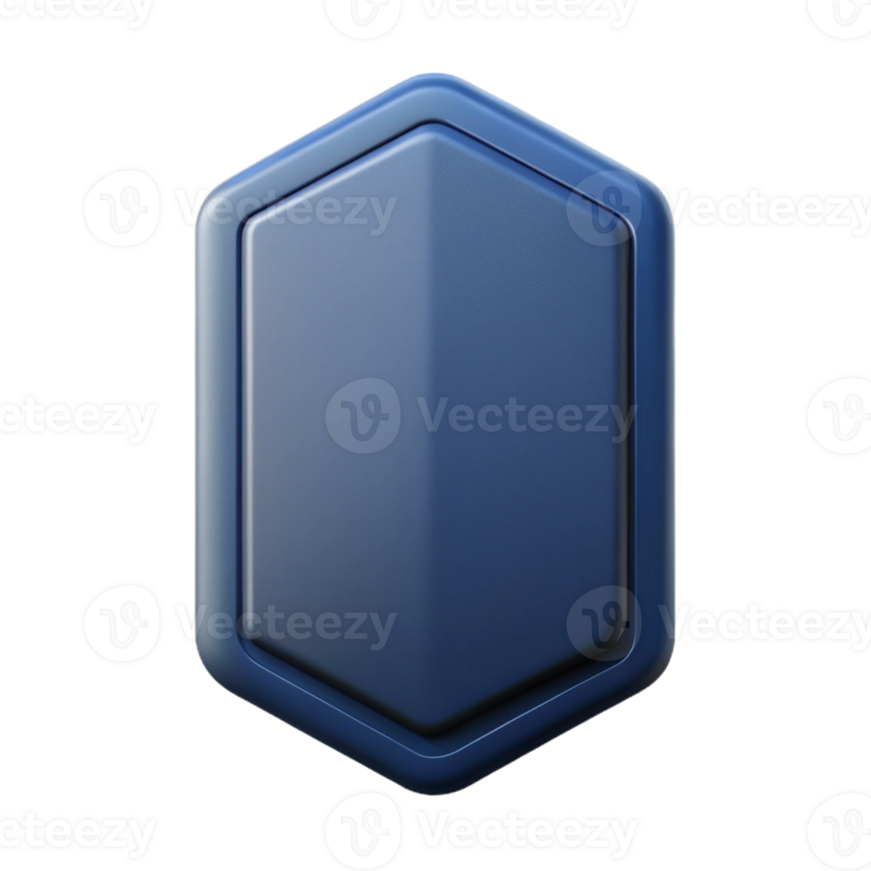 remarkable art deco Vertical rectangle badge, flat navy blue with Scalable Design. detailed png