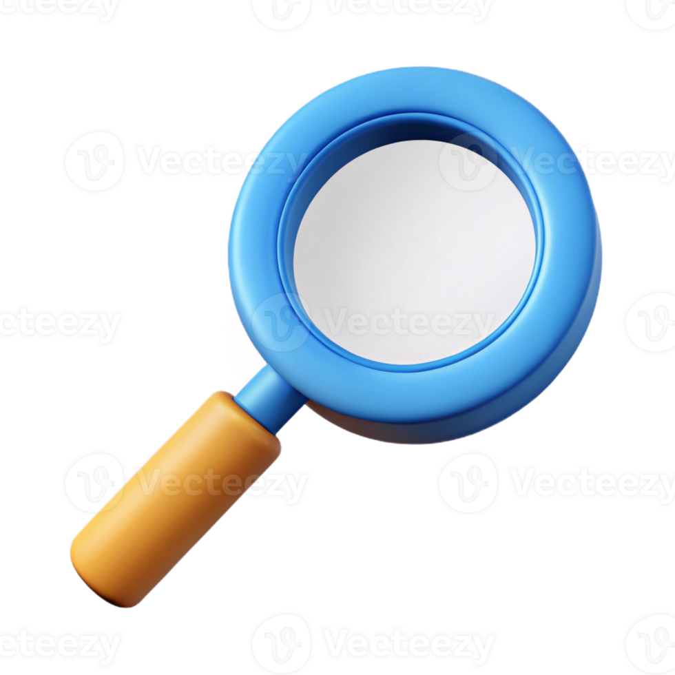 reflective captivating Magnifying glass pictogram. Crisp edges, single-weight stroke, flat color. with Scalable Design. museum quality png