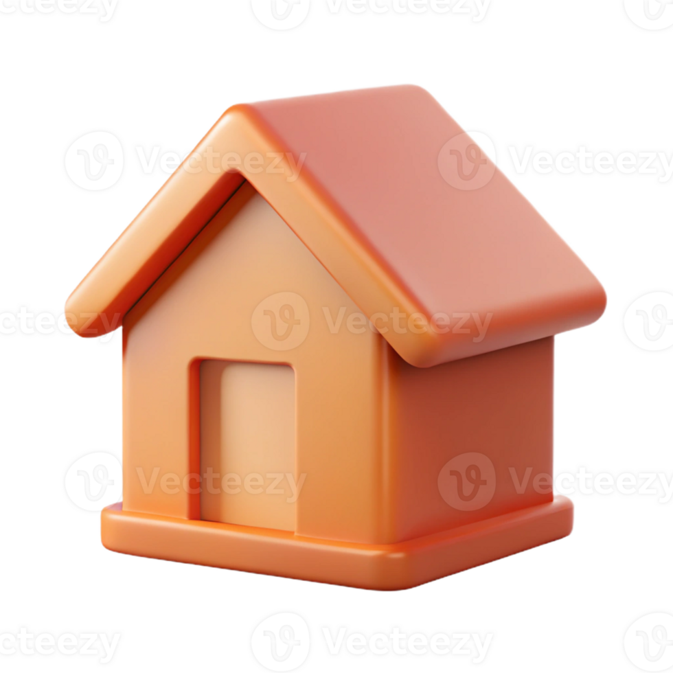 maestoso vittoriano Casa personaggio con un' piazza base e triangolare tetto. semplice, geometrico, piatto colore con scalabile design. elite png