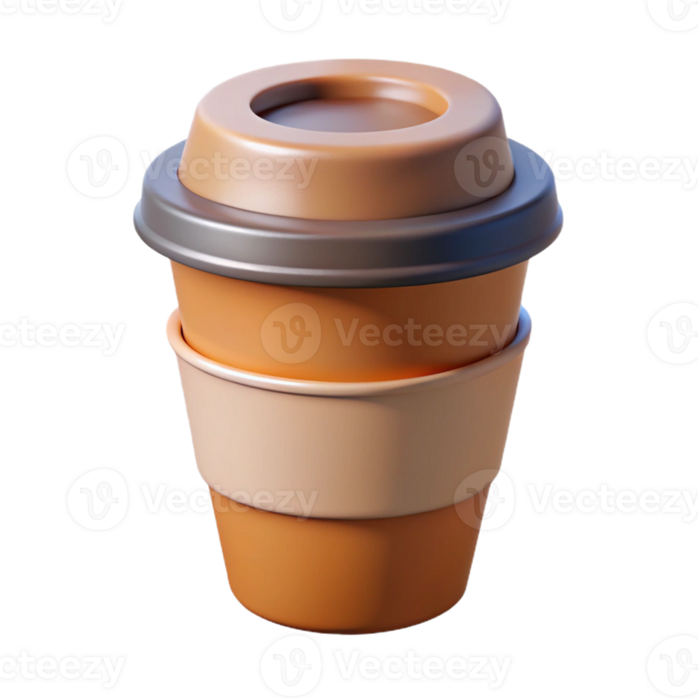 romantic dramatic Geometric coffee cup icon. Clean lines, flat color, minimal design with Scalable Design. 4K png