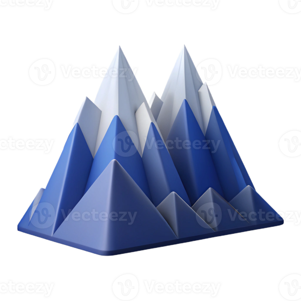 magnificent calm classic Geometric mountain range silhouette. Crisp edges, minimal design, flat color with Scalable Design. 8K png
