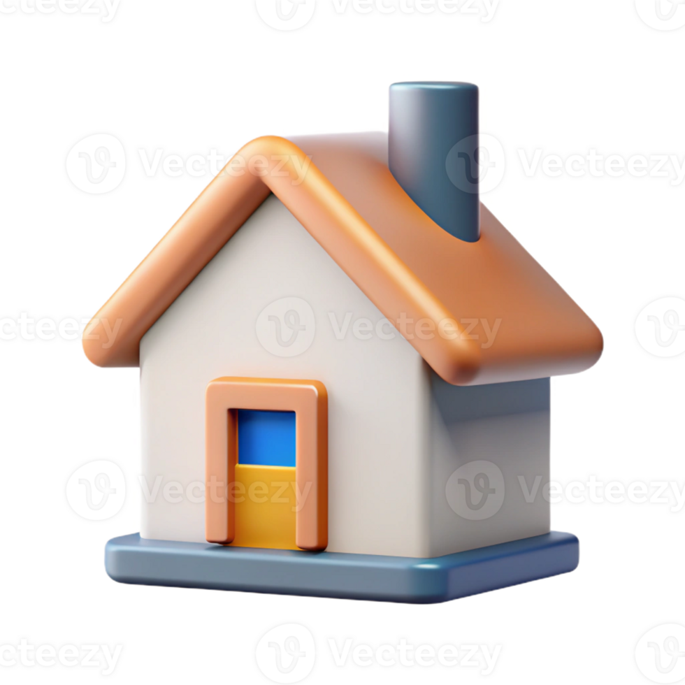 radiant retro A minimalist home icon with a pointed roof and chimney. Clean lines, flat color with Scalable Design. perfect clarity png