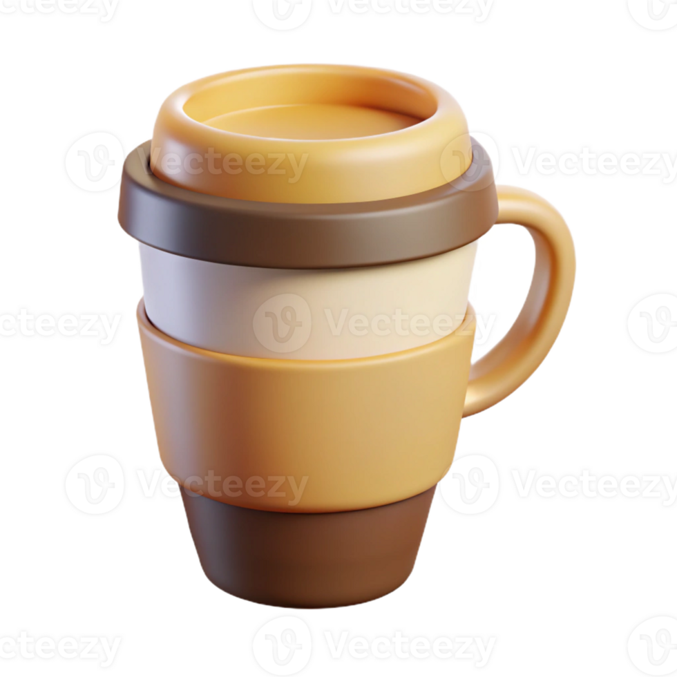 whimsical captivating Minimalist coffee cup icon, sharp edges, flat color, with Scalable Design. impeccable png