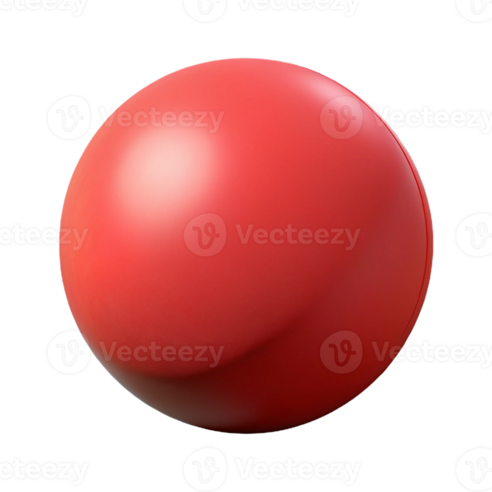 passionate striking Sphere character with a perfect round shape. Minimal, flat red color with Scalable Design. ultra HD png