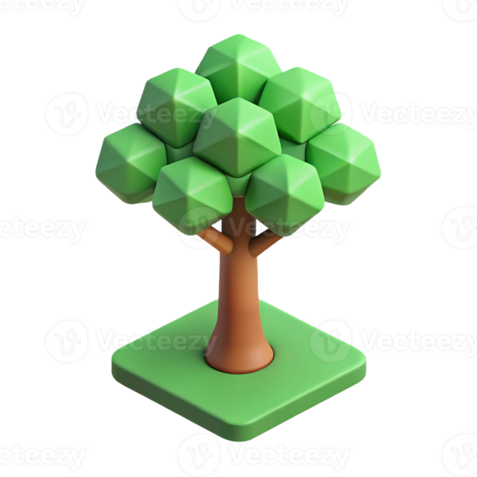 majestic melancholic traditional Minimal isometric tree with single-weight stroke and green leaves with Scalable Design. masterfully captured png