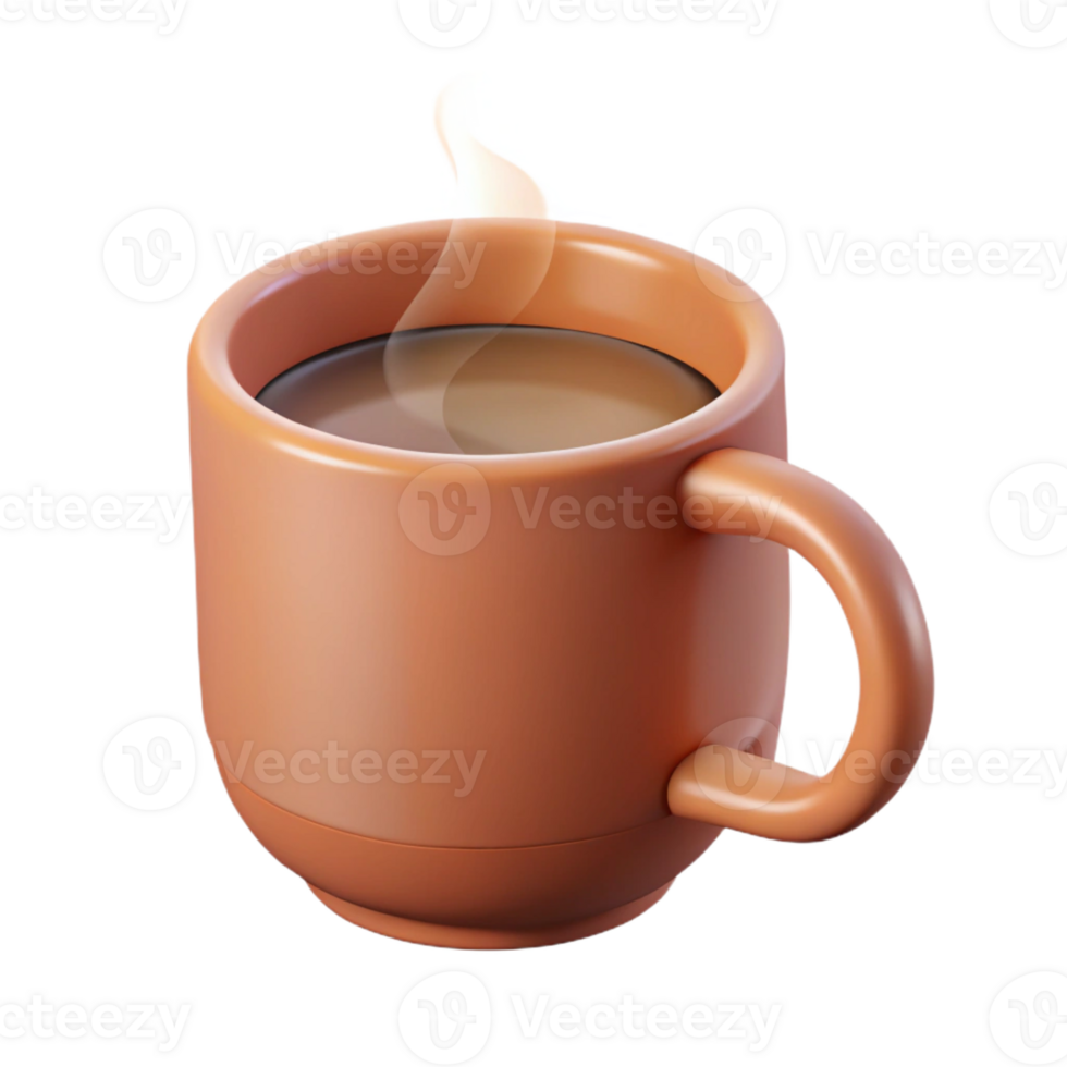 gorgeous timeless A flat color coffee mug with steam. Clean lines, single-weight stroke with Scalable Design. png