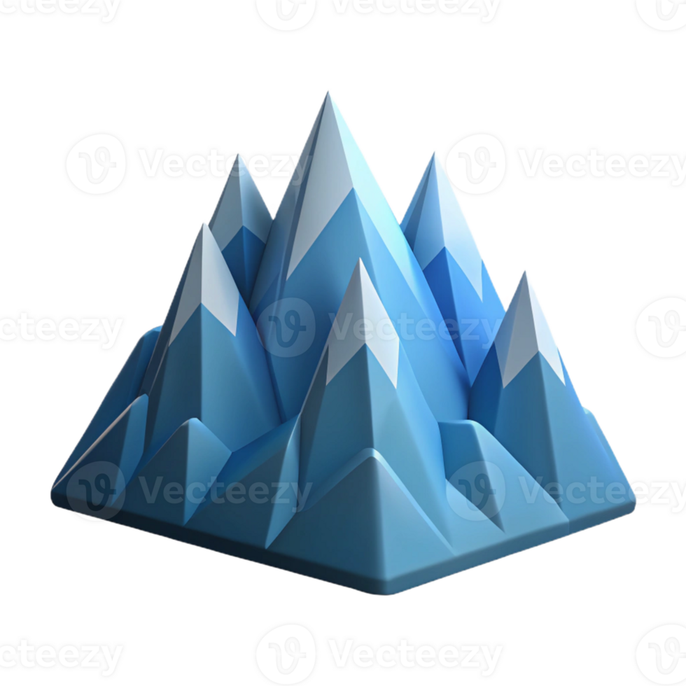 remarkable abstract Geometric rendering of a mountain range. Crisp edges, single-weight stroke, flat color with Scalable Design. museum quality png