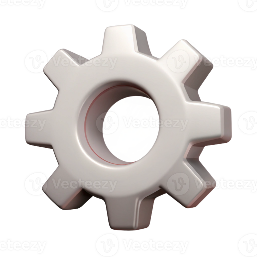 rare futuristic Single-weight stroke outlines a gear. Minimal and scalable, geometric design with Scalable Design. high quality png